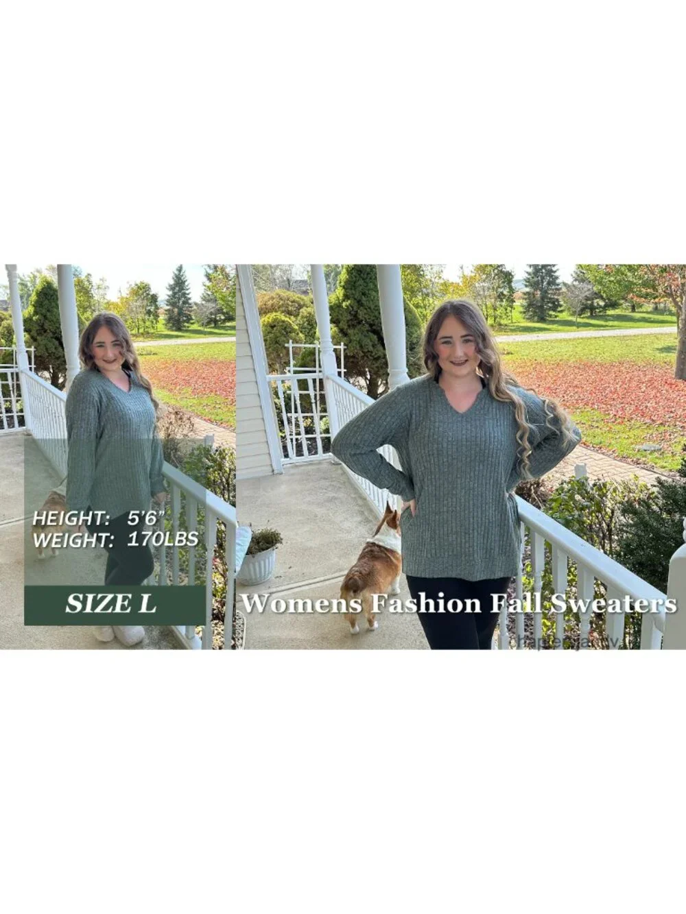 Women's Plus Size Tunic Sweater Long Sleeve V-Neck Loose Knit Top